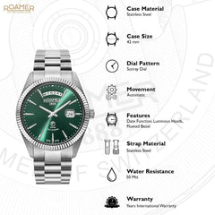 Roamer Primeline Daydate Automatic Men's Watch -  981662 41 75 90
