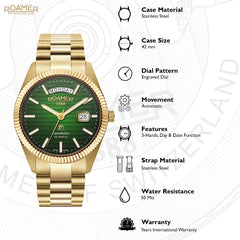 Roamer Primeline Daydate II Automatic Men's Watch -  981666 48 75 50