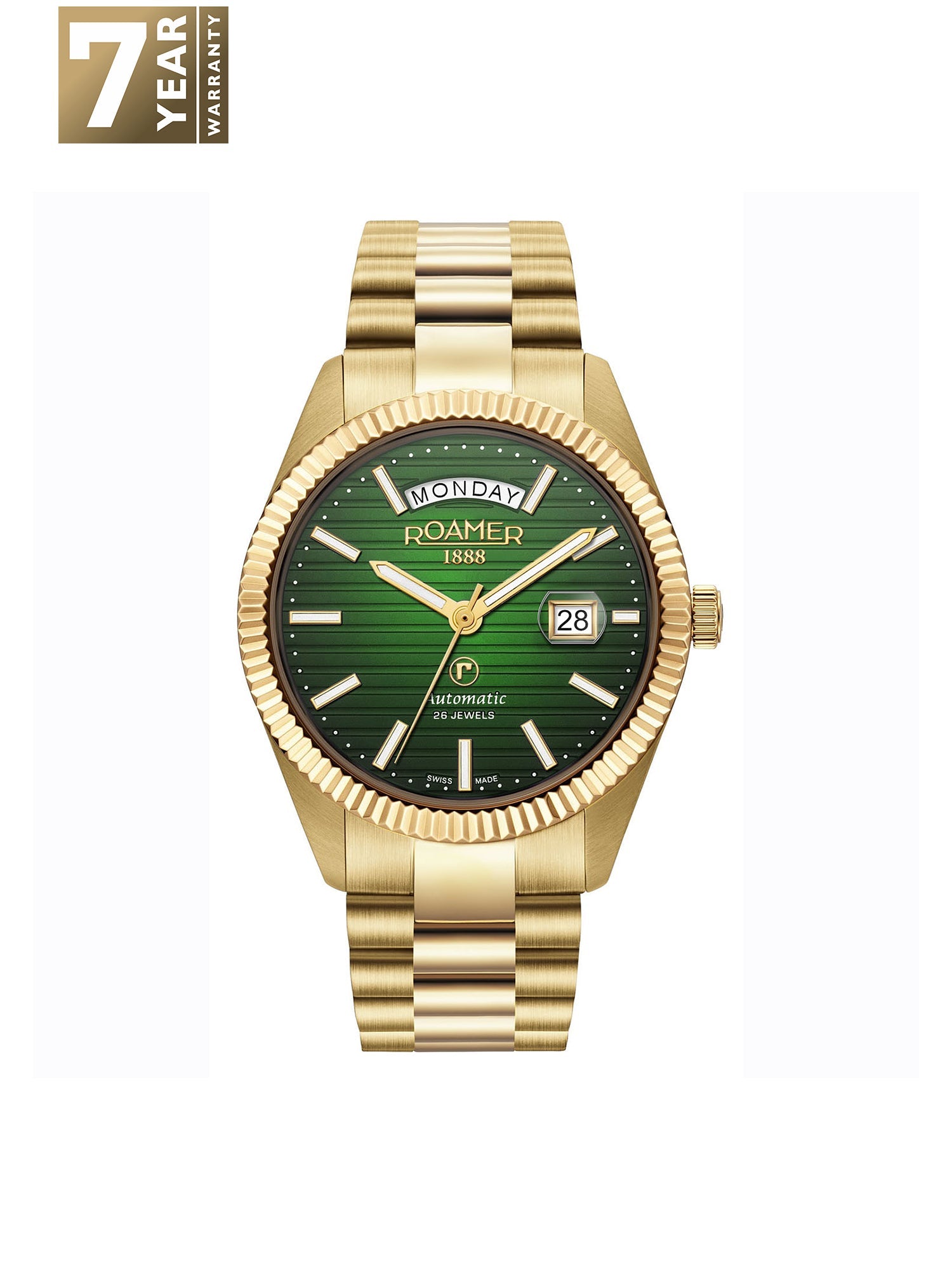 Roamer Primeline Daydate II Automatic Men's Watch -  981666 48 75 50