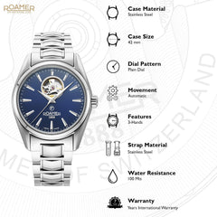 Roamer Searock Master Automatic 25 Jewels Men's Watch -  984985 41 45 20