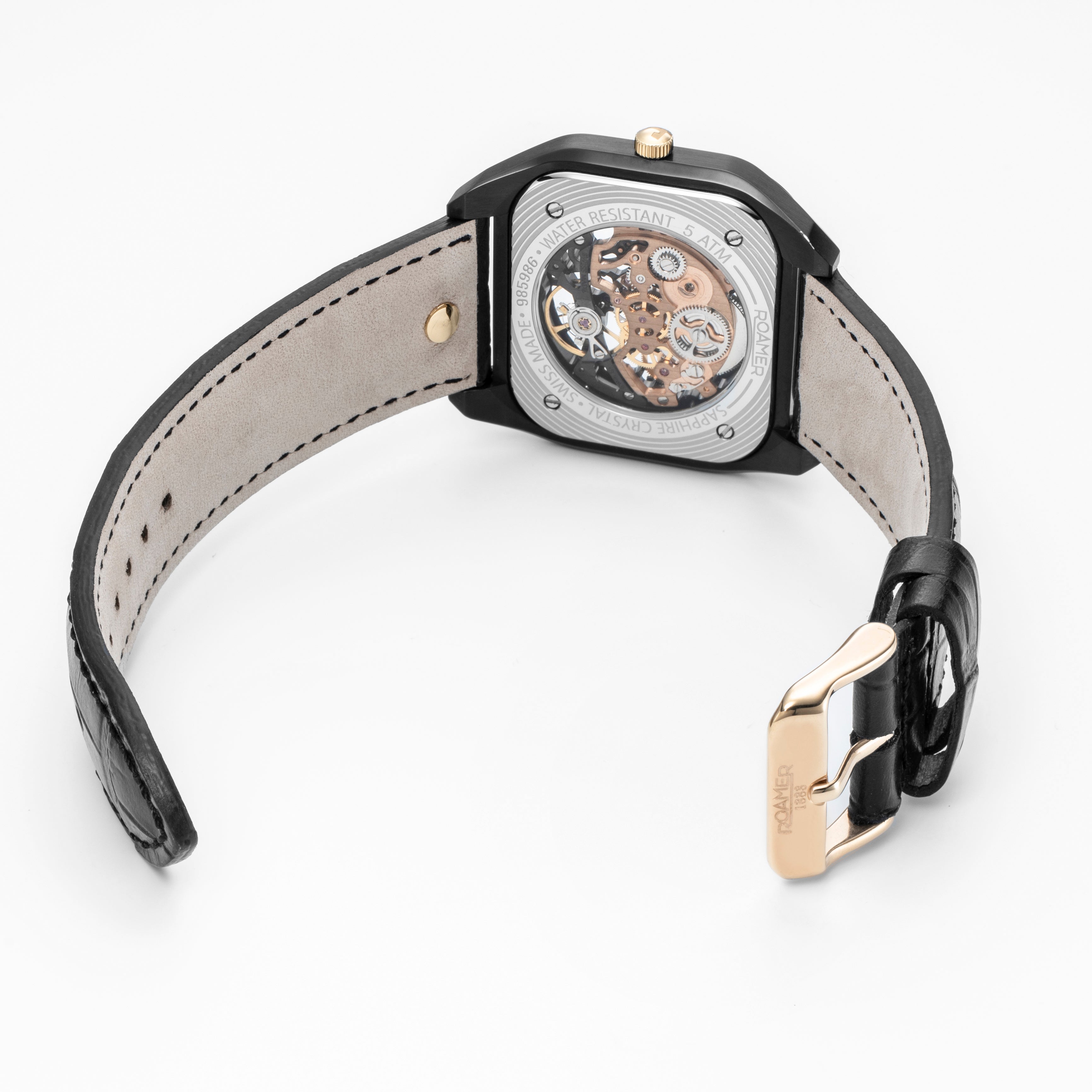 Roamer Mechano Mechanical black Square Dial Men's Watch - 985986 45 85 20