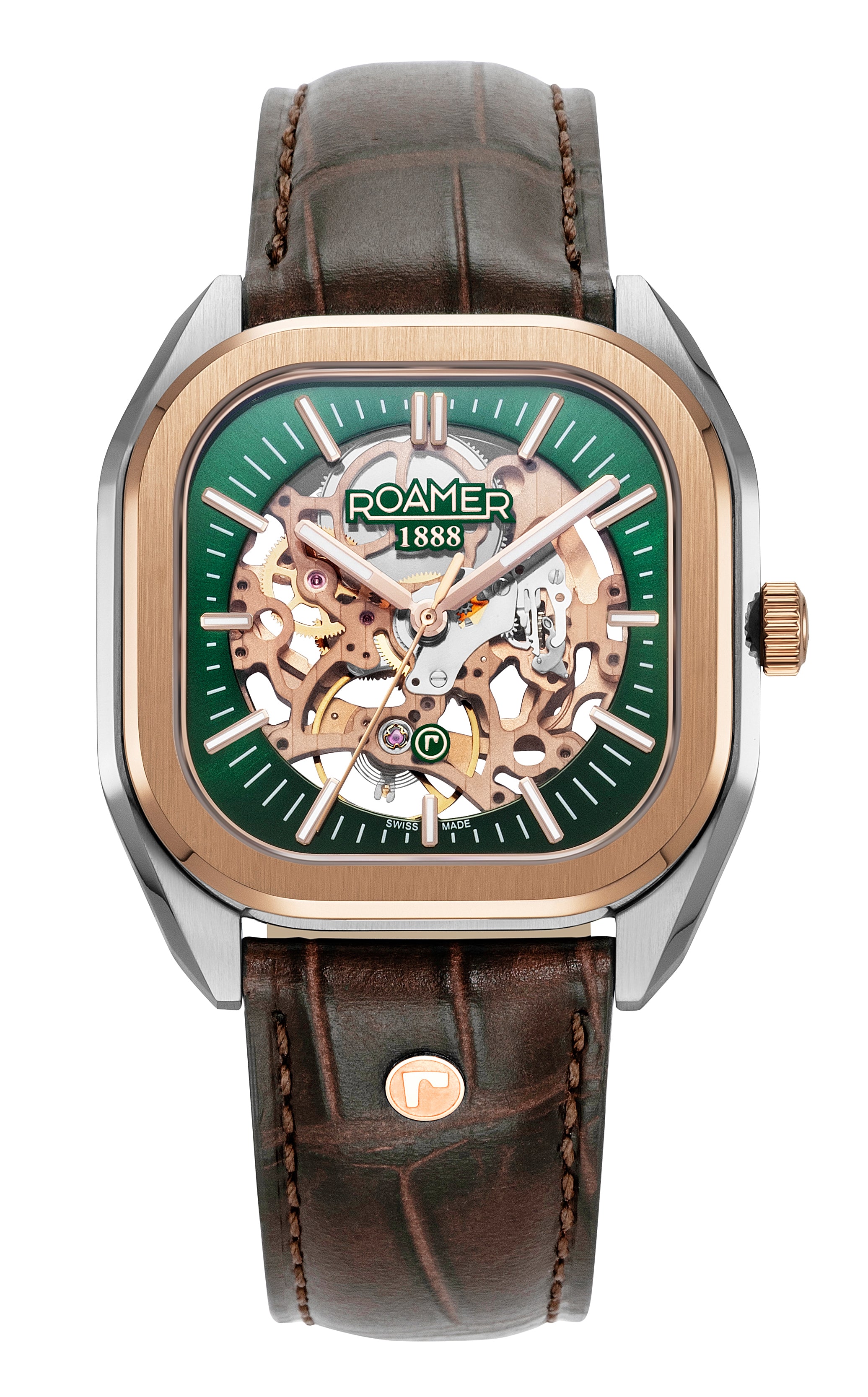 Roamer Mechano Mechanical green Square Dial Men's Watch - 985986 49 75 20