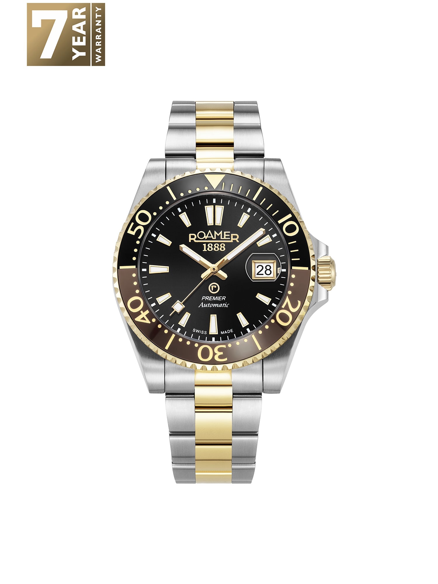 Roamer Premier Automatic 25 Jewels Sapphire Glass Men's Watch -  986983 47 85 20