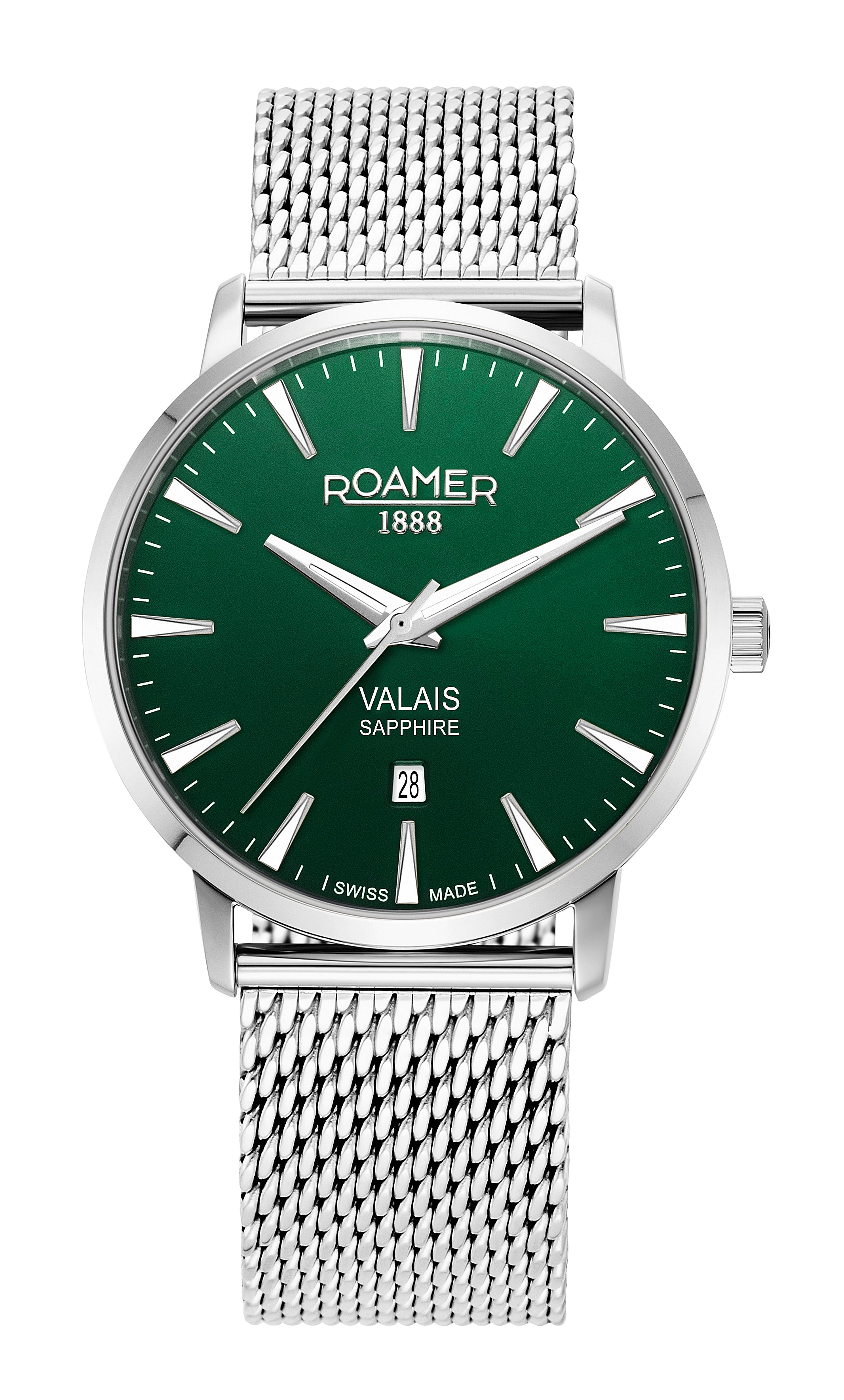 Roamer Valais Gents Interchangeable Box Set Analog Green Round Dial Men's Watch - 988833 41 75 05