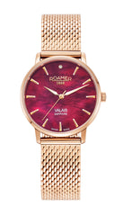 Roamer Valais Ladies Interchangeable Box Set Analog Red MOP Round Dial Women's Watch - 989847 46 60 05