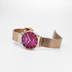 Roamer Valais Ladies Interchangeable Box Set Analog Red MOP Round Dial Women's Watch - 989847 46 60 05