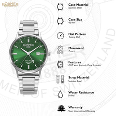 Roamer R-Line GMT Quartz Men's Watch -  990987 41 75 05