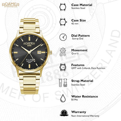 Roamer R-Line GMT Quartz Men's Watch -  990987 48 85 05