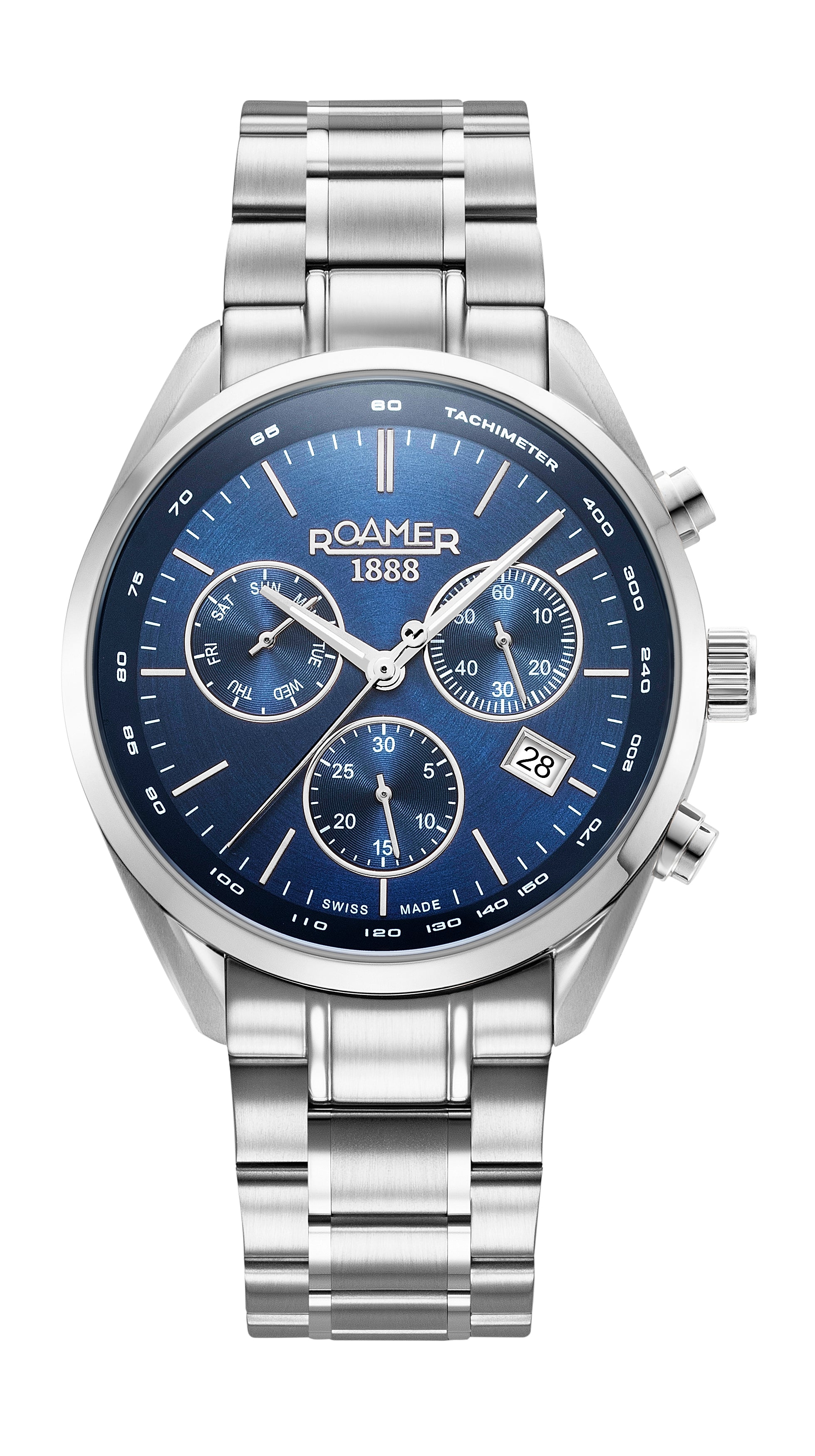 Roamer Pro Chrono Chronograph Blue Sunray Round Dial Men's Watch - 993819 41 45 20