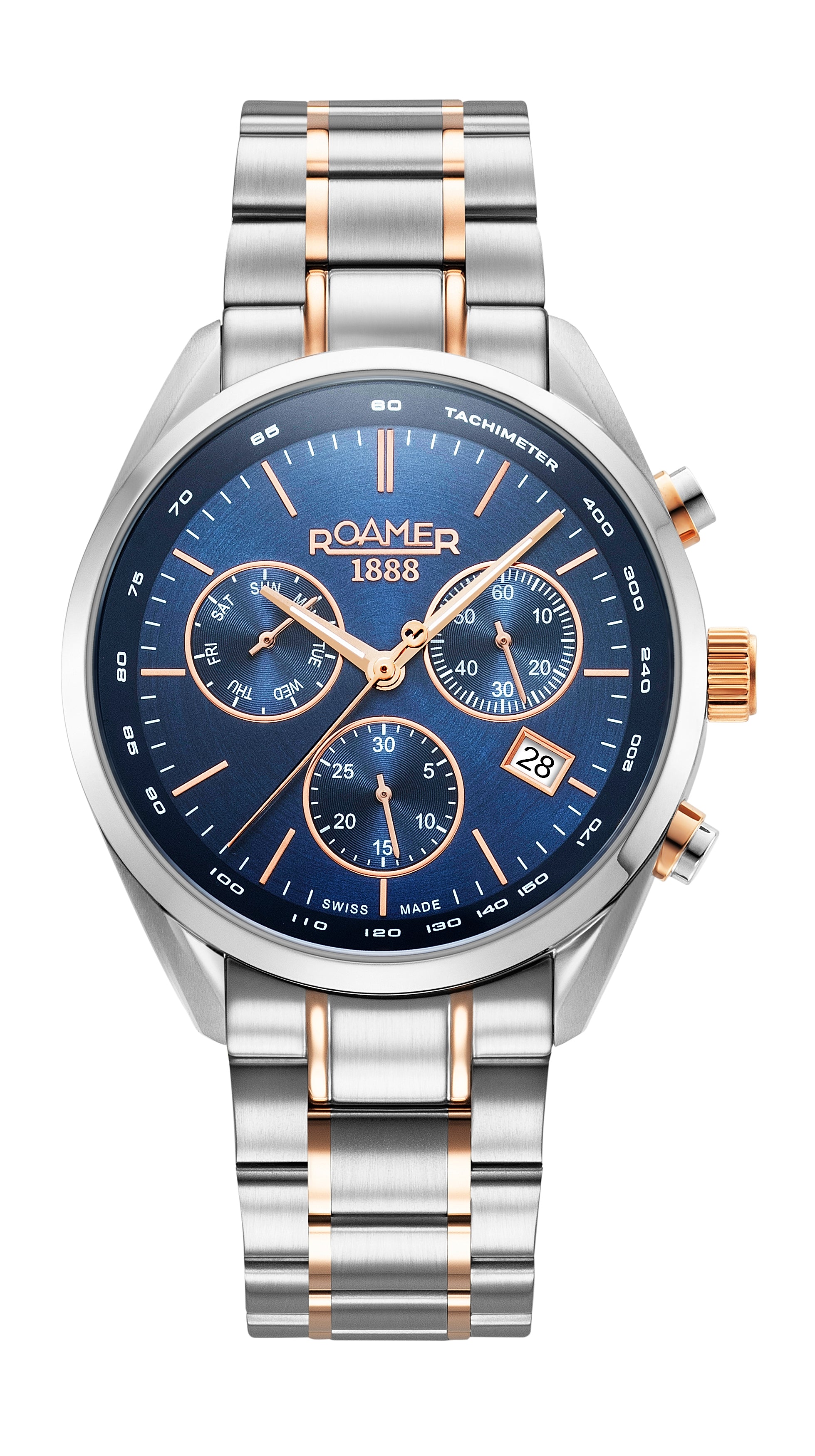 Roamer Pro Chrono Chronograph Blue Sunray Round Dial Men's Watch - 993819 47 45 20