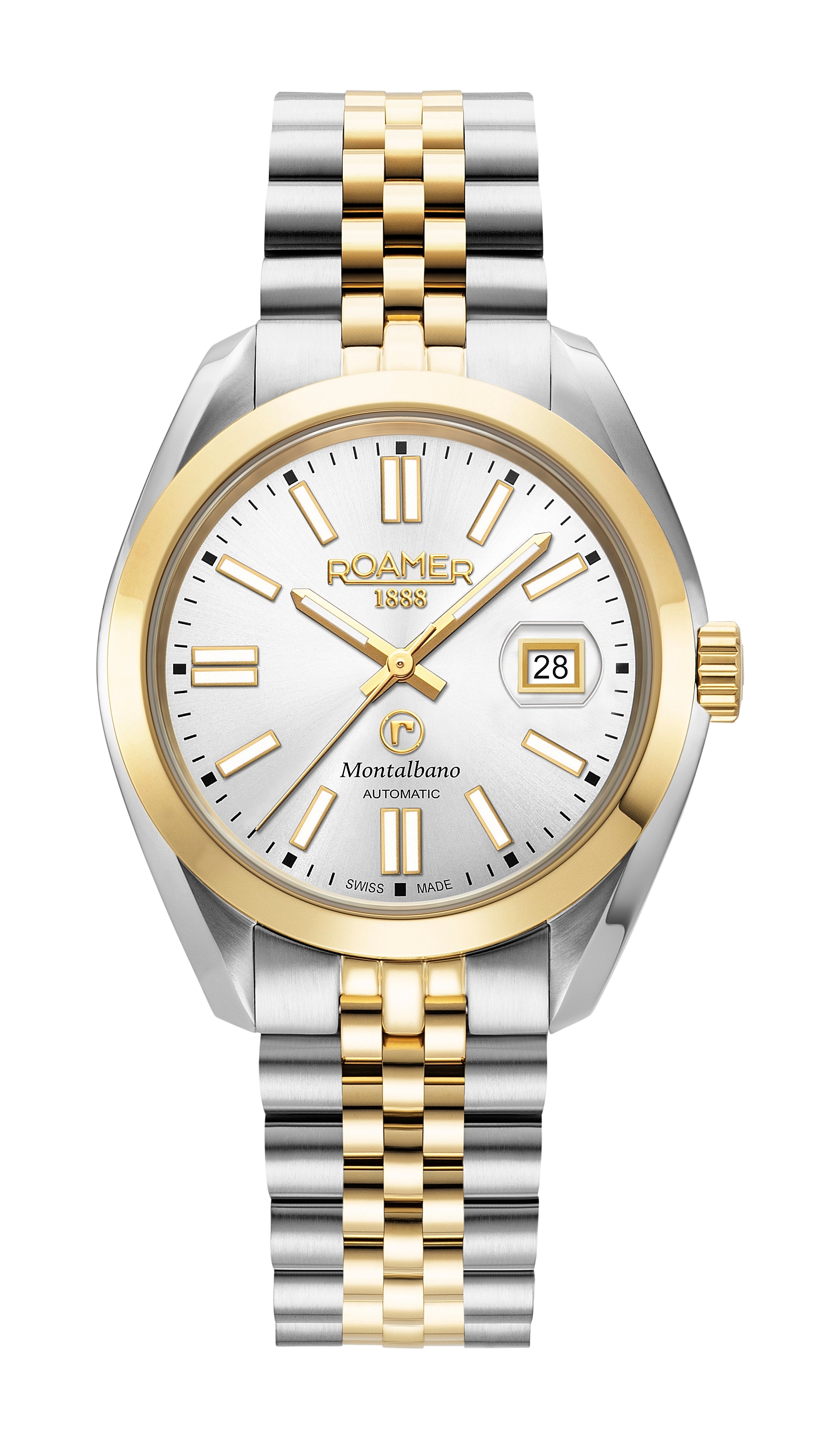 Roamer Montalbano Gents Mechanical White Round Dial Men's Watch - 996983 47 15 20