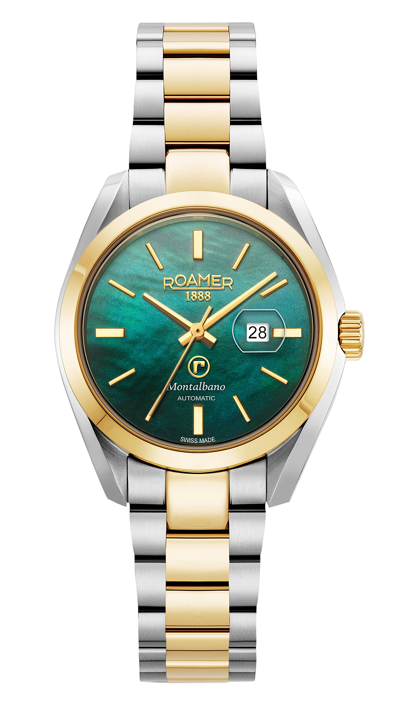 Roamer Montalbano Ladies Mechanical Green Mop Round Dial Women's Watch - 996990 47 70 20