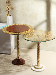 De Maison Decor Timber's aurum Side Table Regnum - Wooden Brown