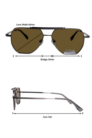 Jodykoes Legacy Metal Square Sunglasses – UV400 Polarized - JK-SG-669835-GREEN