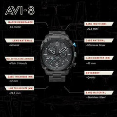 AVI-8 Hawker Hunter Chronograph Men's Watch - AV-4052-11