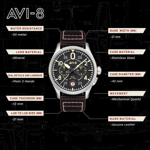 AVI-8 Spitfire Chronograph Men's Watch - AV-4089-01