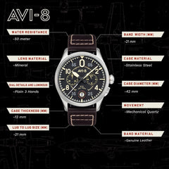 AVI-8 Spitfire Chronograph Men's Watch - AV-4089-01
