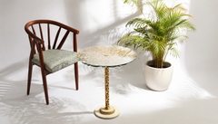 De Maison Decor Aurum Marble Table - Gold
