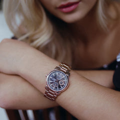 Aries Gold Contender  Multifunction Women's Watch -  B 7302 RG-BKRG