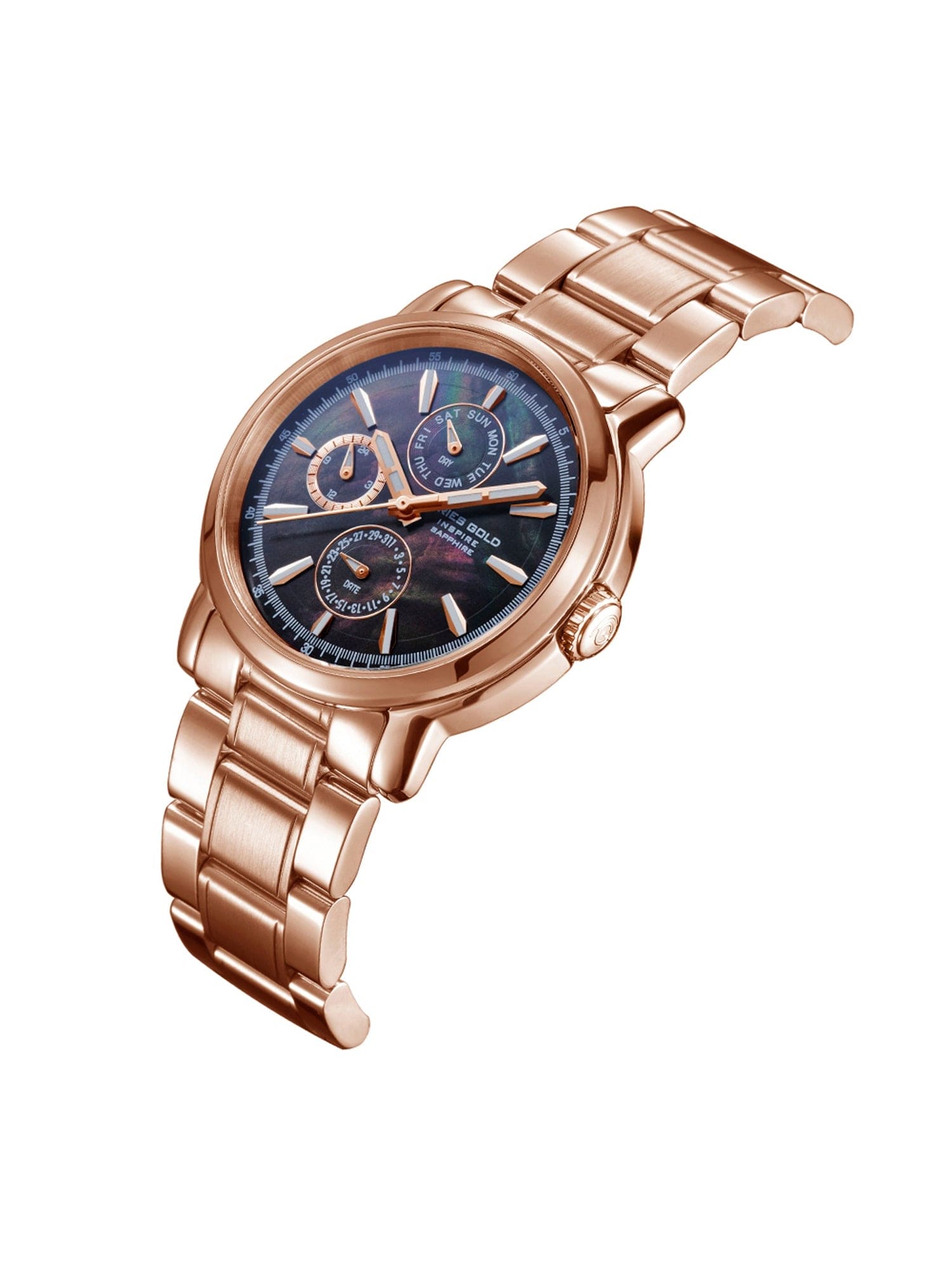 Aries Gold Contender  Multifunction Women's Watch -  B 7302 RG-BKRG