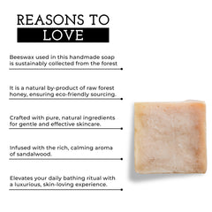 KHEONI  Sandalwood Beeswax Soap - 100 gm