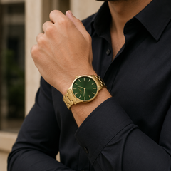 Obaku Lyng Suger Analouge Green Round Dial Men's Watch -  v247gxgesg
