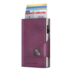 Tru Virtu 24104000125 Classic Edition Black berry Solid Pattern Wallet