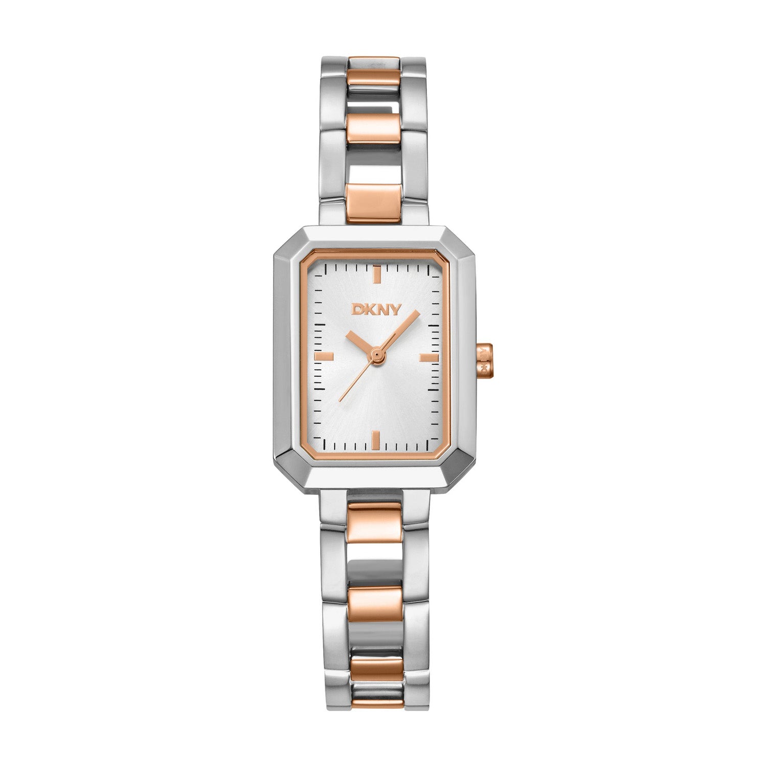 DKNY Uptown Midi Analog Silver Rectangle Dial Women's Watch - DK1L009M0045