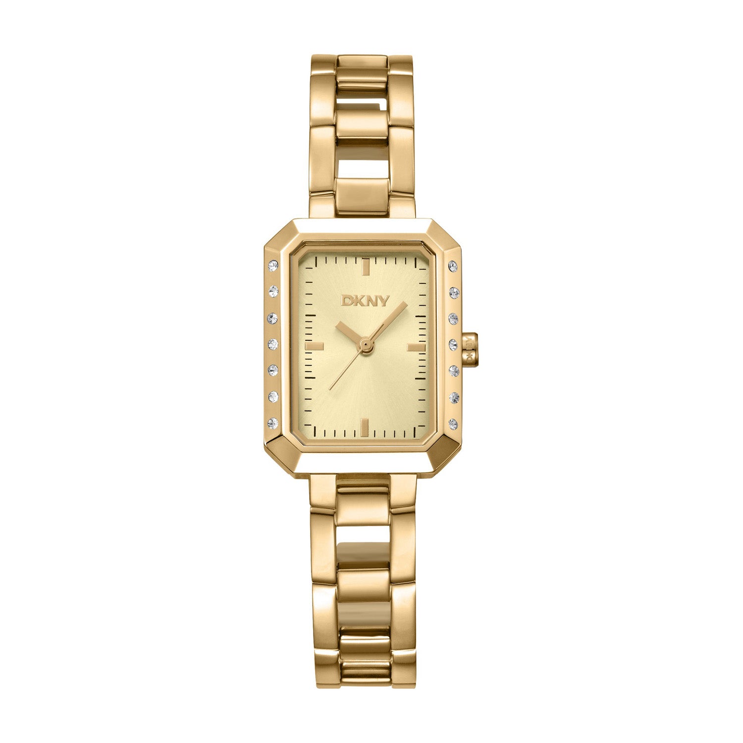 DKNY Uptown Glitz Analog Champagne Rectangle Dial Women's Watch - DK1L010M0025