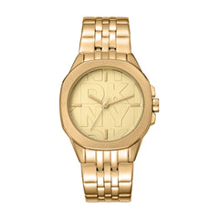 DKNY Brooklyn Midi Analog Champagne Round Dial Women's Watch - DK1L012M0065