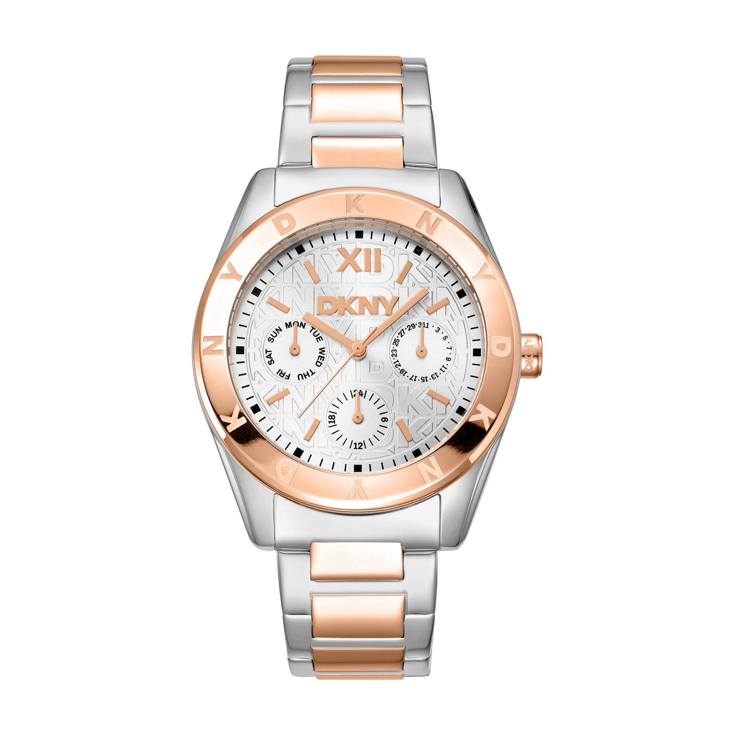 DKNY Chambers Multi Sport Multifunction Silver Round Dial Women's Watch - DK1L015M0065