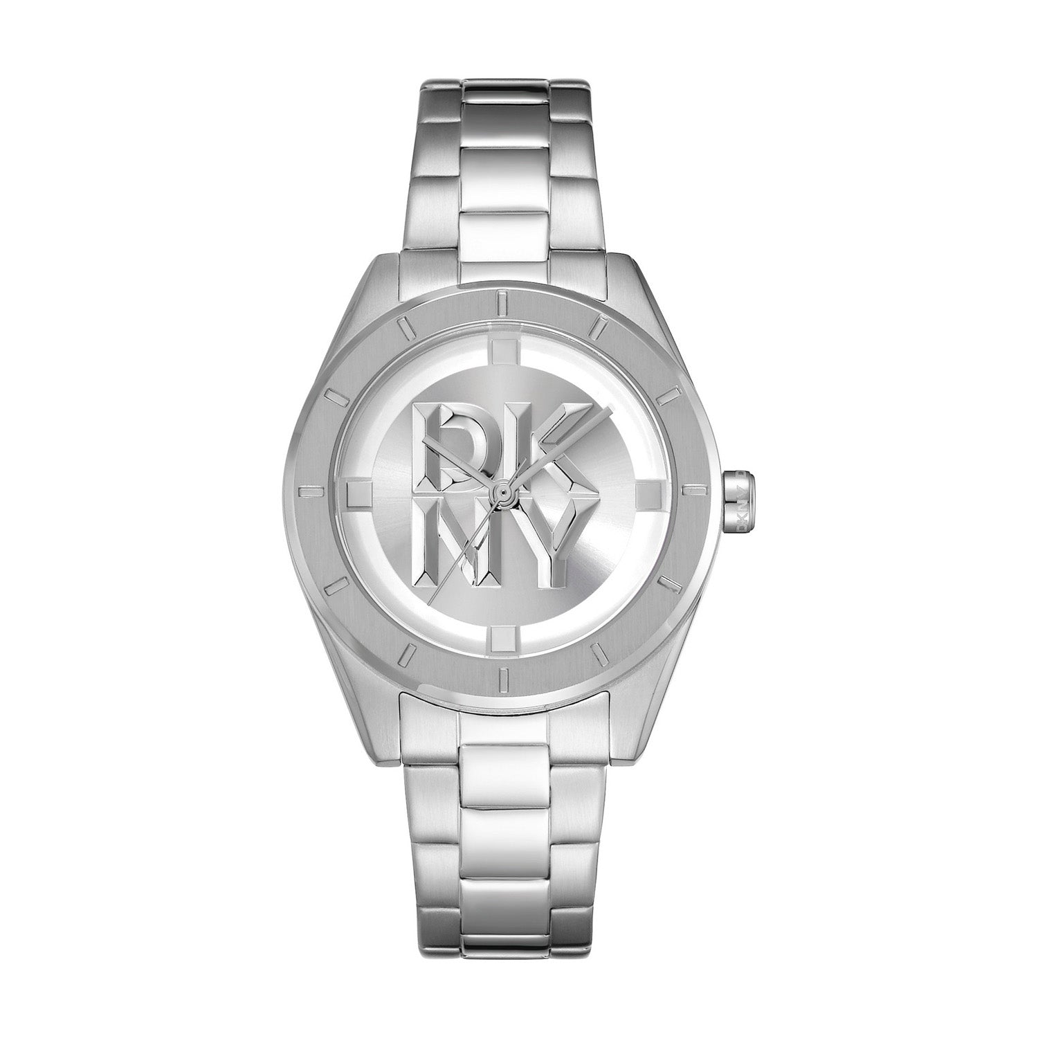 DKNY Chambers Midi Analog Silver Round Dial Women's Watch - DK1L016M0045