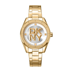 DKNY Chambers Midi Analog Silver Round Dial Women's Watch - DK1L016M0065