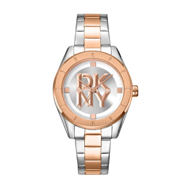 DKNY Chambers Midi Analog Silver Round Dial Women's Watch - DK1L016M0105