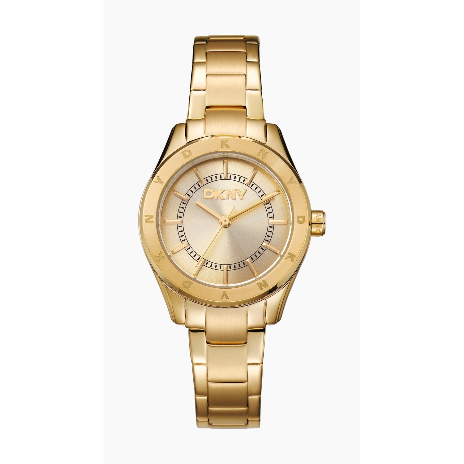 DKNY Chambers Sport Analog Champagne Round Dial Women's Watch - DK1L018M0035