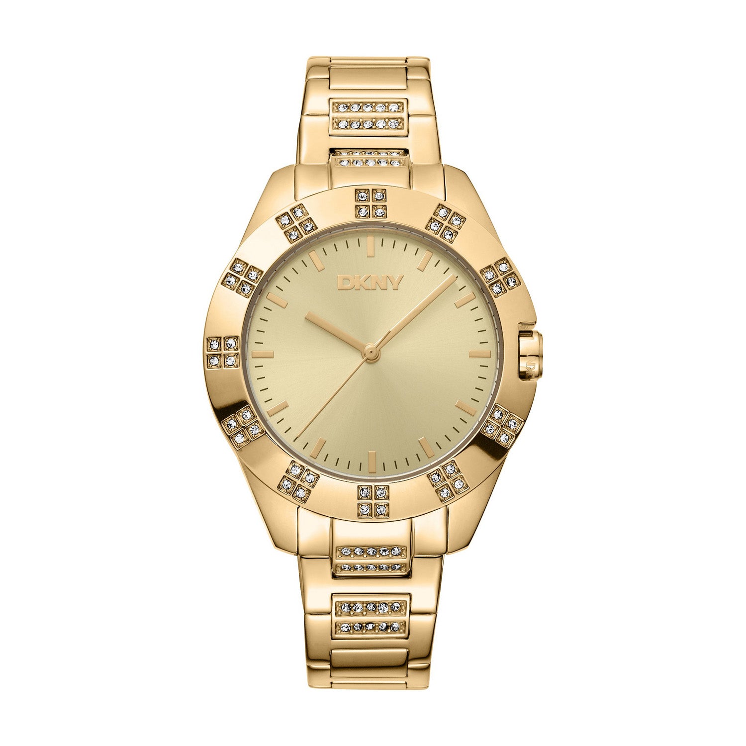 DKNY Park Ave Glitz  Analog Champagne Round Dial Women's Watch - DK1L019M0035