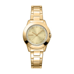 DKNY Park Ave Logo Analog Champagne Round Dial Women's Watch - DK1L021M0055