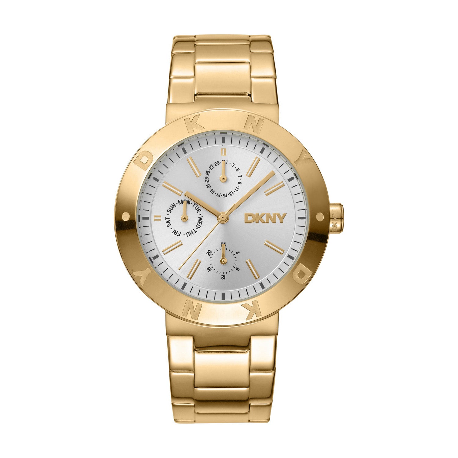 DKNY Eastside Maxi Multifunction Silver Round Dial Women's Watch - DK1L022M0035