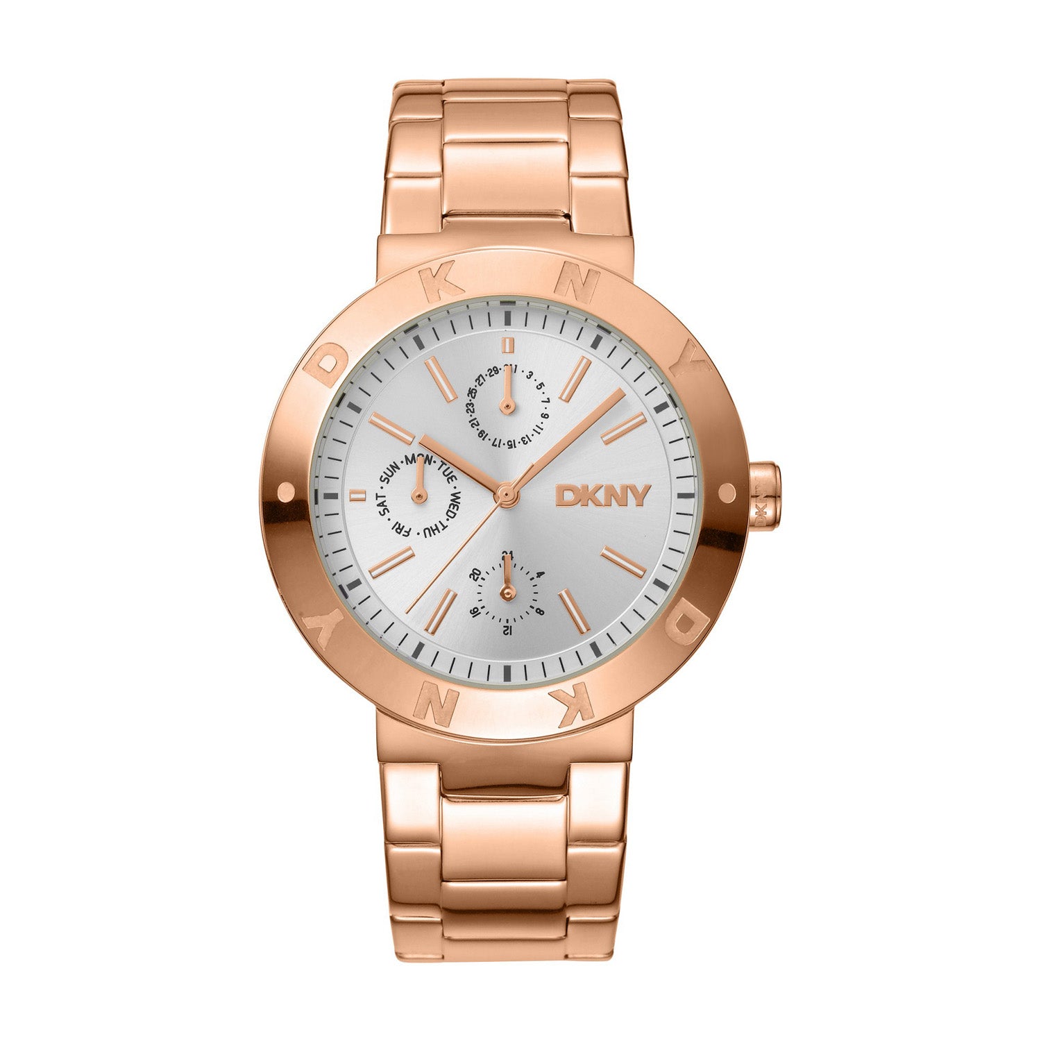 DKNY Eastside Maxi Multifunction Silver Round Dial Women's Watch - DK1L022M0045