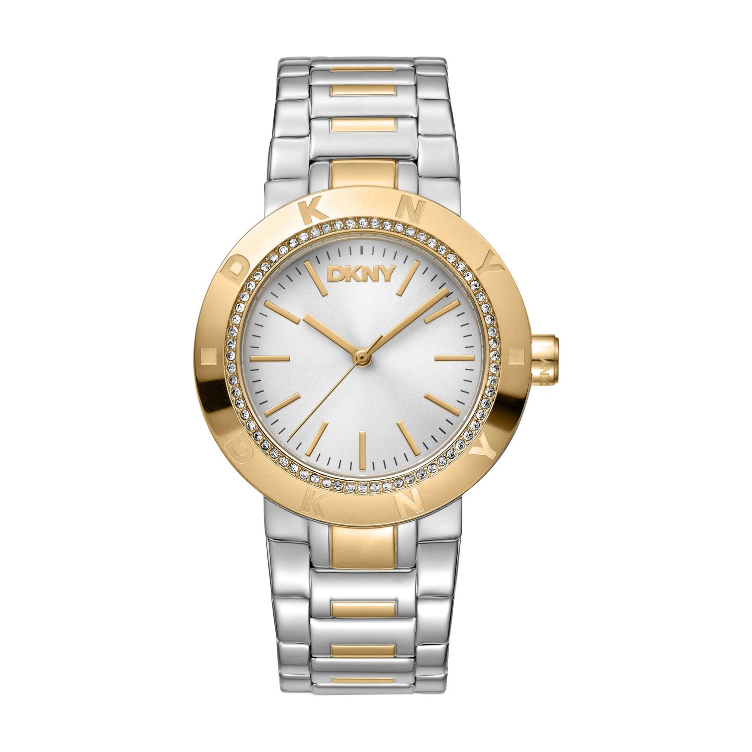DKNY Eastside Logo Analog Silver Round Dial Women's Watch - DK1L023M0055