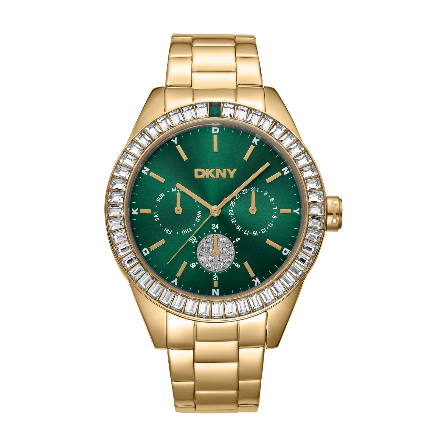 DKNY Nolita Multi Glitz  Multifunction Green Round Dial Women's Watch - DK1L027M0055