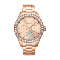 DKNY Nolita Multi Glitz  Multifunction Rose Gold Round Dial Women's Watch - DK1L027M0065
