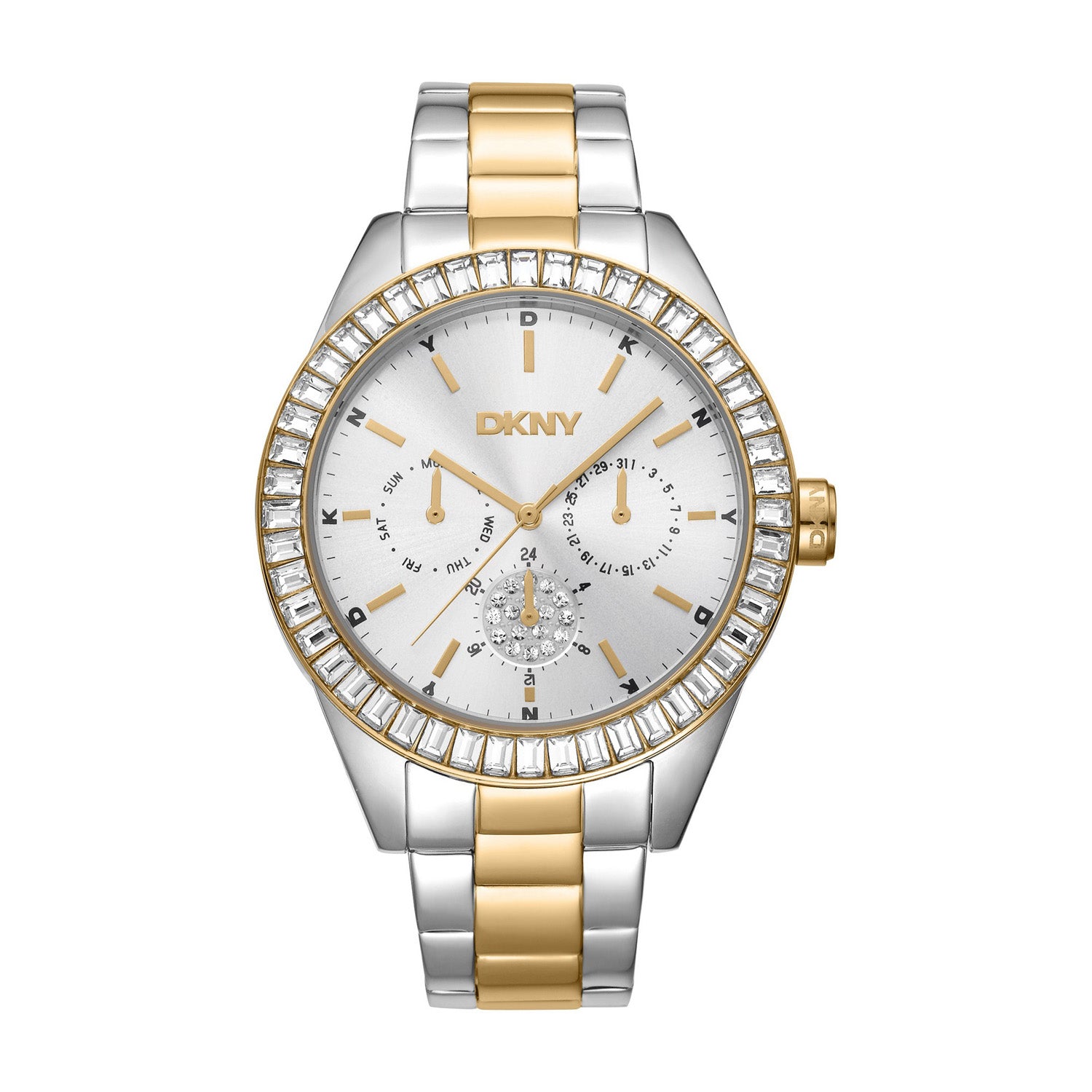 DKNY Nolita Multi Glitz  Multifunction Silver Round Dial Women's Watch - DK1L027M0075