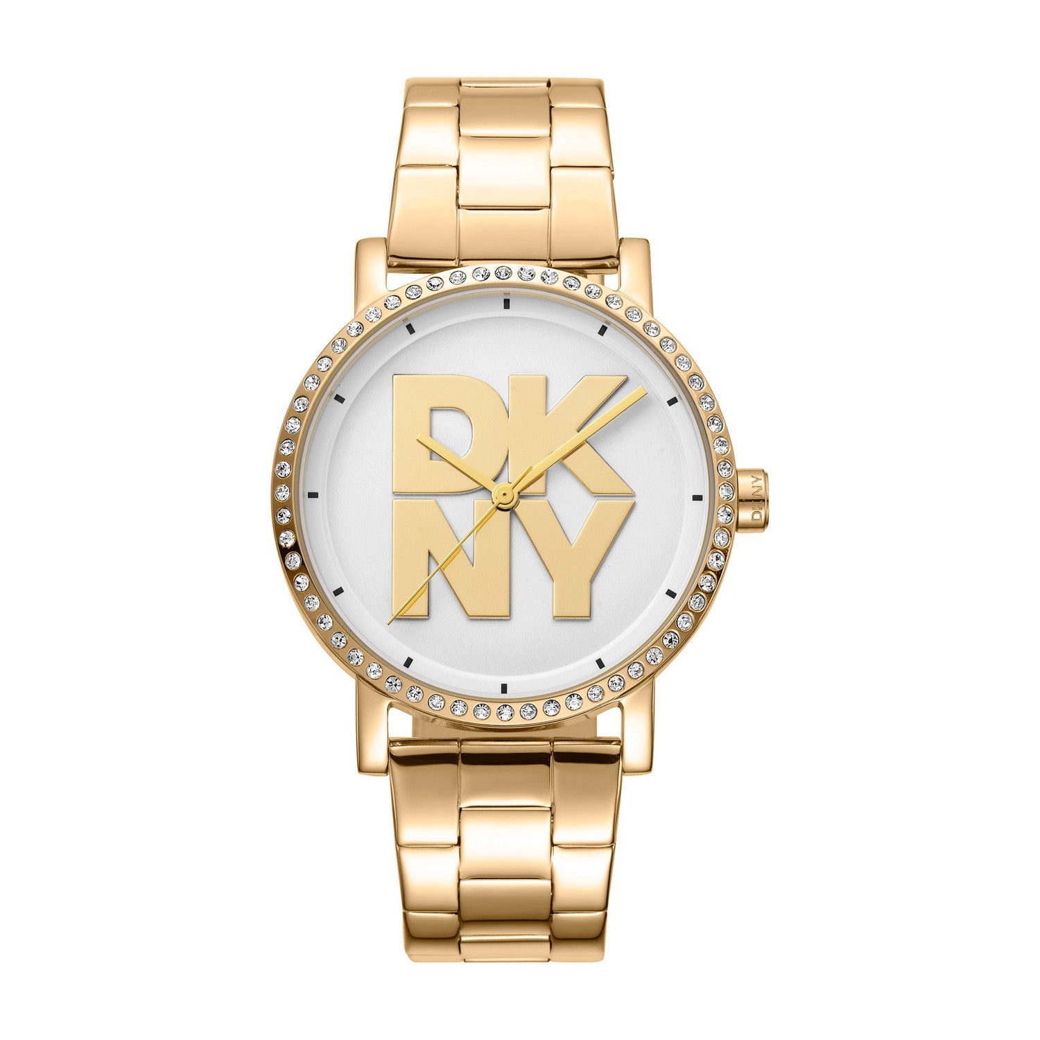 DKNY Soho Logo Analog Silver Round Dial Women's Watch - DK1L035M0055