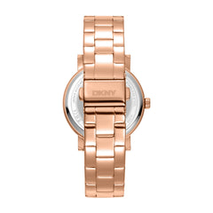 DKNY Soho Logo Analog Silver Round Dial Women's Watch - DK1L035M0065