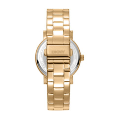 DKNY Soho Logo Analog Silver Round Dial Women's Watch - DK1L035M0215