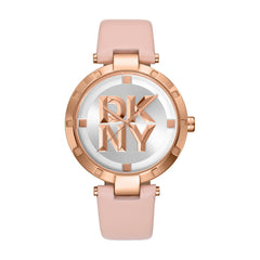 DKNY Essential Logo Analog Silver Round Dial Women's Watch - DK1L041L0035