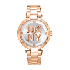 DKNY Essential Logo Analog Silver Round Dial Women's Watch - DK1L041M0075