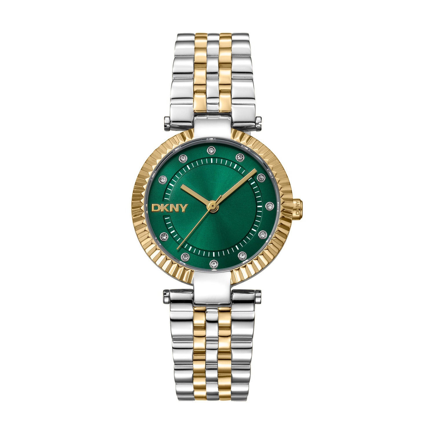 DKNY Essential Glitz Analog Green Round Dial Women's Watch - DK1L042M0075