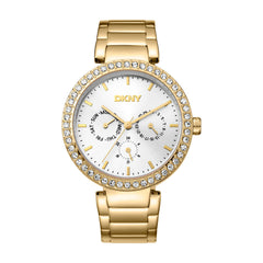 DKNY Downtown Glitz  Multifunction Silver Round Dial Women's Watch - DK1L044M0055
